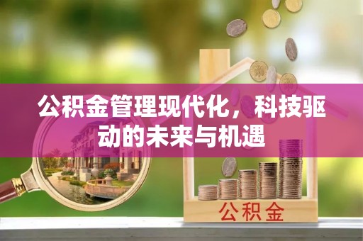 鄄城公积金管理现代化，科技驱动的未来与机遇