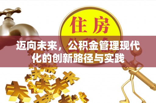 鄄城迈向未来，公积金管理现代化的创新路径与实践