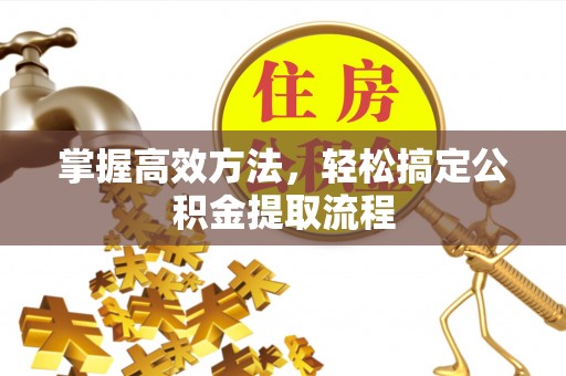 鄄城掌握高效方法，轻松搞定公积金提取流程