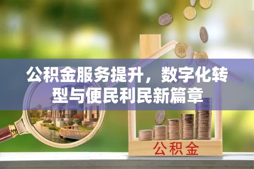 鄄城公积金服务提升，数字化转型与便民利民新篇章