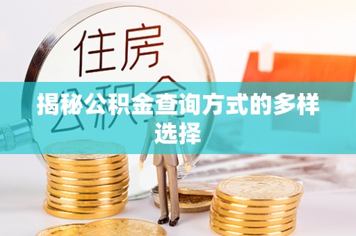 鄄城揭秘公积金查询方式的多样选择